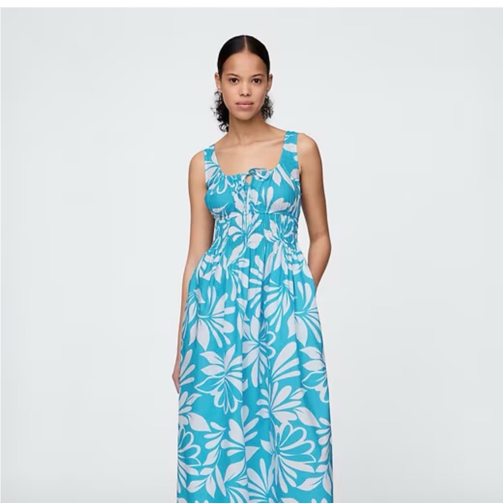 GAP Turquoise Floral Maxi Dress
